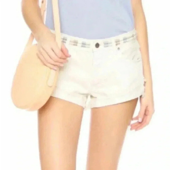 Free People Eliot Embroidered Denim Shorts Sz 27 - Picture 3 of 6